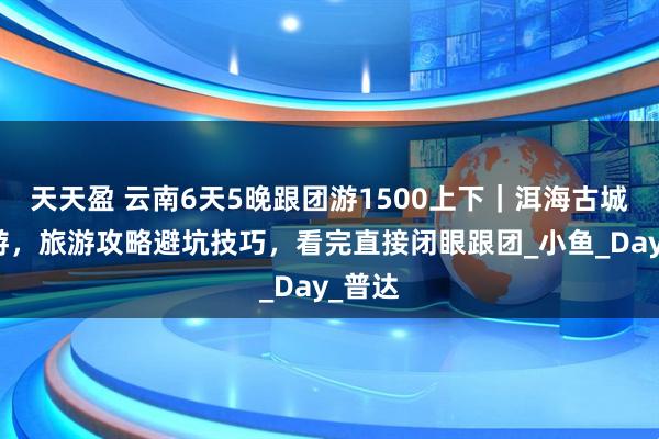 天天盈 云南6天5晚跟团游1500上下｜洱海古城深度游，旅游攻略避坑技巧，看完直接闭眼跟团_小鱼_Day_普达